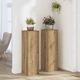 VidaXL Suporturi de plante, 2 buc., stejar artizanal, 25x25x80cm, lemn