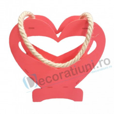 Cutie decorativa din lemn - model Heart foto