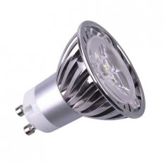 Bec LED GU10 3W alb cald Vipow, 3000K foto