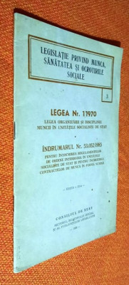 Legea nr 1/1970, Indrumarul nr 53052/1985 foto