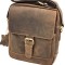 Geanta de Umar Barbati Tip borseta, Hunter Brand, Piele naturala de Vanat, Maro, 23x27x7 cm