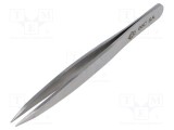 Pensetă PIERGIACOMI 105mm pentru lucrări de precizie cu v&acirc;rf plat drept