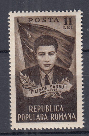 ROMANIA 1951 LP 282 FILIMON SARBU SARNIERA