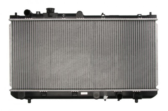 Radiator racire Mazda 323, 05.1998-09.2000, motor 1.3, 54 kw; 1.5, 65 kw; 1.8, 84 kw, benzina, cutie manuala, cu/fara AC, 673x325x23 mm, aluminiu/pla