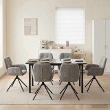 Cumpara ieftin Scaune de dining rotative 6 buc. Piele Suedata Sintetica