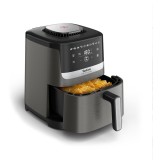 Friteuza cu aer cald Tefal Easy Fry Silence EY551HE0, 1670 W, 5l, 10 programe presetate, Ecran LCD, Termostat reglabil, Gri