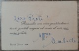 Felicitare cu semnatura Regelui Umberto al II-lea, ultimul rege al Italiei