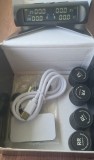 TPMS Sistem monitorizare presiune anvelope Wi-Fi, alimentare solara / USB-C, 4 senzori, display color mic