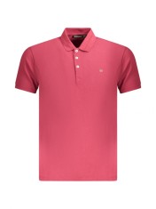 Tricou polo barbati, cu mini logo brodat, Regular fit, Rosu (Marime: L) foto