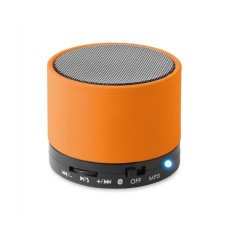 Boxa portabila metalica cilindrica Bluetooth , Card , Portocaliu