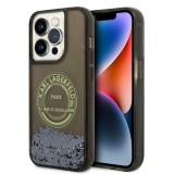 Husa Karl Lagerfeld iPhone 14 Pro Hardcase Liquid Glitter, RSG, negru, KLHCP14LLCRSGRK