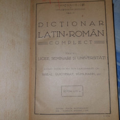 IOAN NADEJDE-Dictionar LATIN ROMAN-COMPLECT ,ED.4 a,Semnat si datat 1927