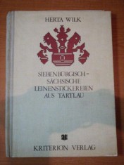 SIEBENBURGISCH SACHSISCHE LEINENSTICKEREIEN AUS TARTLAU CUSATURI SASESTI DIN PREJMER -HERTA WILK , BUC. 1974 foto
