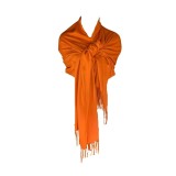 Esarfa tip sal din casmir , Dacali, portocaliu 2, 180 x 70 cm