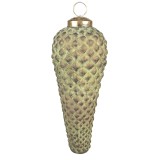 Cumpara ieftin Set 8 globuri brad Craciun sticla verde 5x15 cm