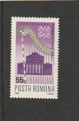 ROMANIA 1968 LP 682 - 100 ANI FILARMONICA GEORGE ENESCU MNH NESTAMPILAT