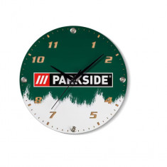 Ceas de perete, Parkside, Lemn/Metal, 365 g, Verde