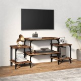Comodă TV, stejar afumat, 117x35x52 cm, lemn prelucrat