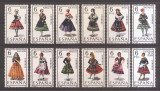 Spania 1967 - Costume traditionale, set complet, MNH, Nestampilat