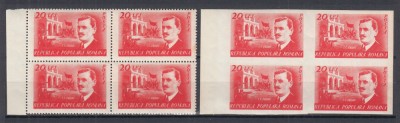 ROMANIA 1949 LP 252 LP 252 a I.C.FRIMU SERIA IN BLOCURI DE 4 MNH foto