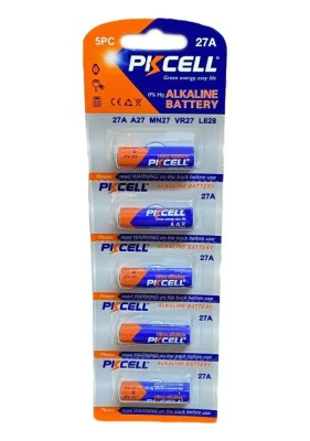 Set 5 baterii PKCELL 27A ultra alkaline 12V compatibil GP27A /L828 /MN27 /V27A 27A-5PC-PKCELL (616) foto