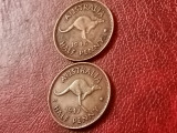 Lot 2 monede Australia: Half penny 1946 + 1947 [poze], Australia si Oceania