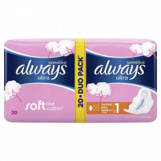 Absorbante ALWAYS Ultra Normal Plus Sensitive Duo 20 bucati foto