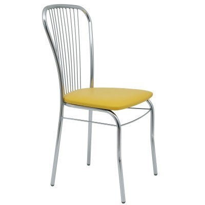 SCAUN ARCO - CADRU CROMAT - IMITATIE PIELE - Visiniu 21902 foto