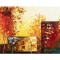 Tablou inspirational pictat manual, Perspectiva, 120x60cm ulei pe panza in cutit efect 3D