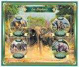 MADAGASCAR 2022 - Fauna, Elefanti/ set complet colita + bloc, Stampilat