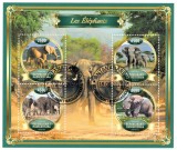 MADAGASCAR 2022 - Fauna, Elefanti/ set complet colita + bloc, Stampilat