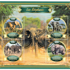 MADAGASCAR 2022 - Fauna, Elefanti/ set complet colita + bloc