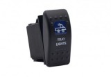 Buton Pornit/Oprit Lumini Lucru Spate Auto, 12-24V, 5 Pini, Iluminare Albastra, Montaj Usor