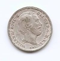 Olanda 10 Cents 1890 - Willem III, Argint 1.4 g/640, 15 mm KM-80