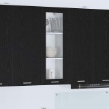 vidaXL Dulap suspendat cu raft Riga Stejar Negru 40 x 31 x 100 cm 884379