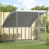 vidaXL Cușcă pentru pui Argintiu 2 x 2 x 2 m Oțel Galvanizat 42008372