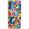 Husa compatibila cu Motorola Edge 20 model Cartoons Stickers, Silicon, TPU, Viceversa, Transparent, Carcasa