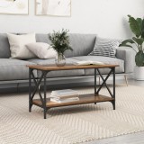 vidaXL Masă de cafea Lemn vechi 80 x 45 x 45.5 cm Lemn compozit