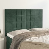 Cumpara ieftin Tăblii de pat, 4 buc, verde &icirc;nchis, 72x5x78/88 cm, catifea