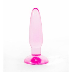 Fantezia &Icirc;ncepe Aici - Butt Plug Roz din PVC cu Ventuză, 15 cm