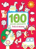 100 de jocuri amuzante. &Icirc;nvăț să desenez - Paperback brosat - *** - Litera mică