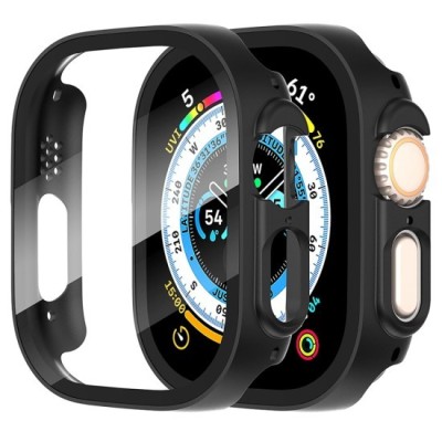 Husa pentru Apple Watch Ultra / Ultra 2 + Folie - Techsuit Defense360 Pro - Black foto