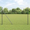 VidaXL Set de St&acirc;lpi de Gard Gri 1.5 x 25 m Oțel Galvanizat &amp; PVC
