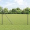 vidaXL Set de St&acirc;lpi de Gard Gri 1.5 x 25 m Oțel Galvanizat &amp; PVC
