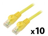 Cablu patch U/UTP 5e CCA PVC galben 0,5m 26AWG, Lanberg