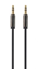 CABLU audio GEMBIRD stereo (3.5 mm jack T/T), 1m, conectori auriti, black &amp;quot;CCAP-444-1M&amp;quot; (timbru verde 0.08 lei) foto