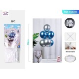 Ghirlanda din baloane PartyGo, 80cm, albastru, argintiu, set 7 buc