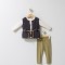 Set 3 piese: pantaloni, bluzita si vestuta eleganta pentru bebelusi Fun Penguin, Tongs baby (Culoare: Gri, Marime: 12-18 Luni)