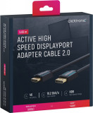 Cablu Profesional Clicktronic DisplayPort la HDMI 5m aurit v2.0 4K 60Hz 10.2Gbit/s AWG26 44926