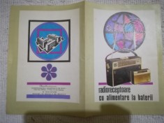 Reclamă-pliant radioreceptoare cu baterii, ELECTRONICA, comunism, industrie